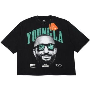 YoungLA Belal Muhammad Tee XL Black‎ UFC Fighter Gym Shirt 4204 NWT Sold Out